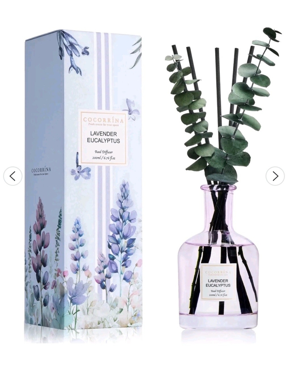 Lavender Eucalyptus Reed Diffuser — Soft Purple - Picture 4 of 4